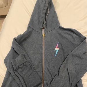 Aviator Nation Rainbow bolt hoodie